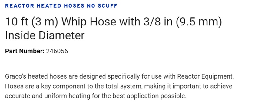 GRACO WHIP HOSE